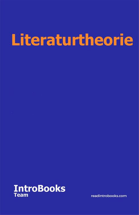 Produktbild: Literaturtheorie