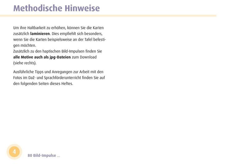 Produktbild: 80 Bild-Impulse zur DaZ- und Sprachf&ouml;rderung