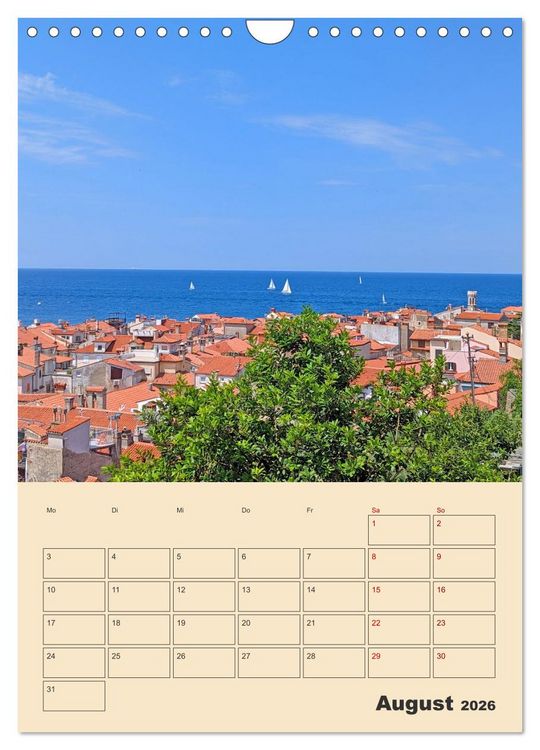 Produktbild: Piran, Sloweniens Perle am Mittelmeer (Wandkalender 2026 DIN A4 hoch), CALVENDO Monatskalender