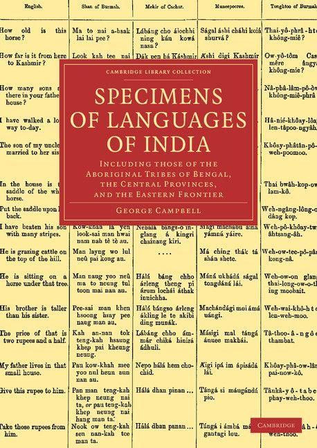 Produktbild: Specimens of Languages of India