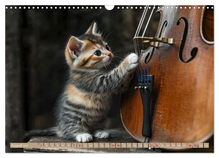 Produktbild: Miau-sikalische Momente (Wandkalender 2027 DIN A3 quer), CALVENDO Monatskalender