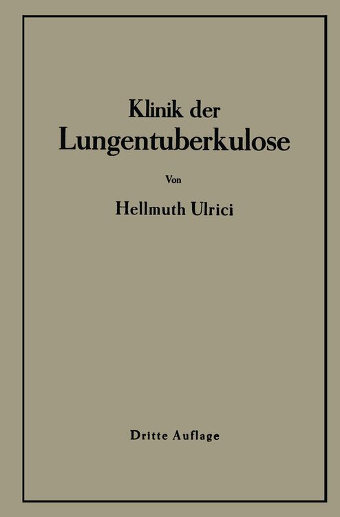 Produktbild: Klinik der Lungentuberkulose