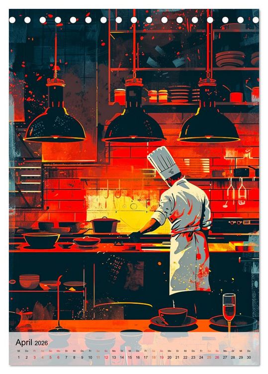 Produktbild: Chef de Cuisine - Mein Traumberuf Koch (Tischkalender 2026 DIN A5 hoch), CALVENDO Monatskalender