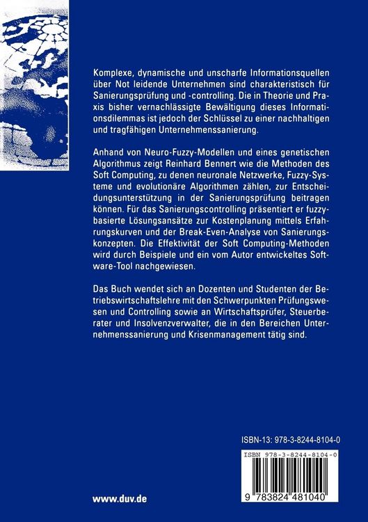 Produktbild: Soft Computing-Methoden in Sanierungspr&uuml;fung und -controlling