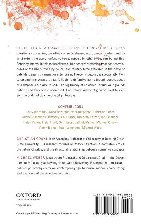 Produktbild: The Ethics of Self-Defense