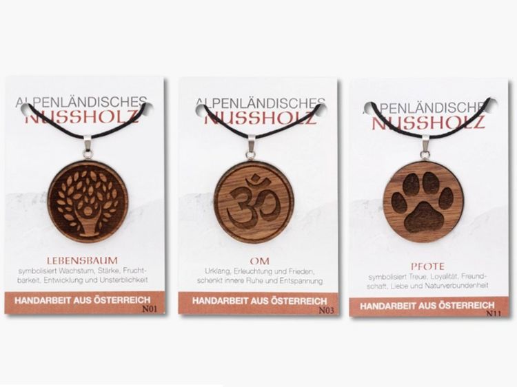 Produktbild: Sortiment Alpenl&auml;ndischer Nussholz Anh&auml;nger, R416