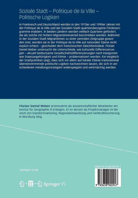 Produktbild: Soziale Stadt - Politique de la Ville - Politische Logiken