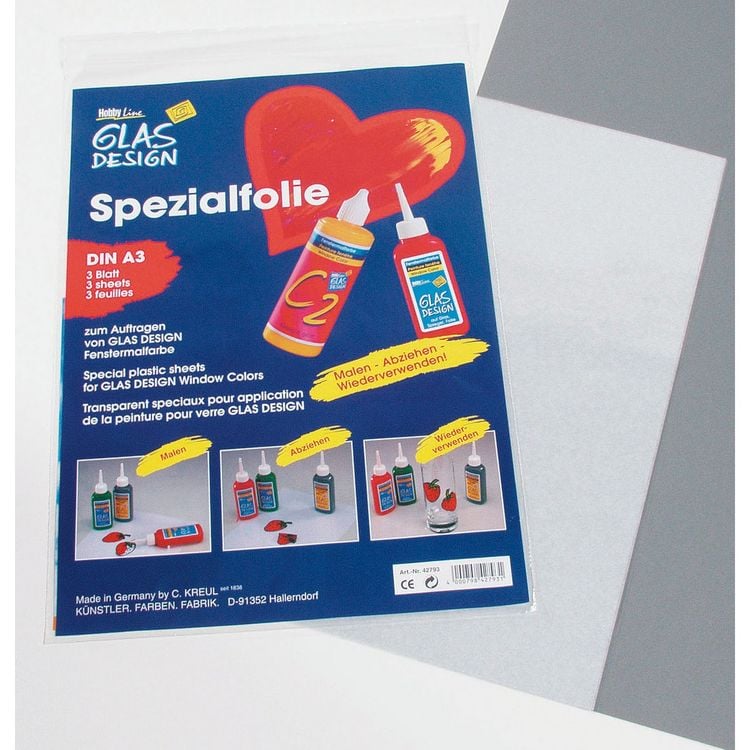 Produktbild: KREUL Window Color Spezialfolie Glas Design C2 DIN A3 3 Blatt