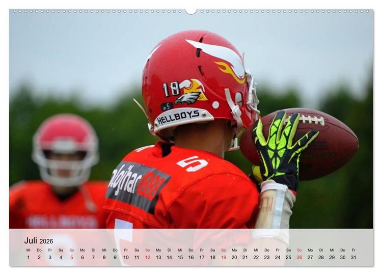 Produktbild: American Football. Nichts f&uuml;r Feiglinge! (hochwertiger Premium Wandkalender 2026 DIN A2 quer), Kunstdruck in Hochglanz