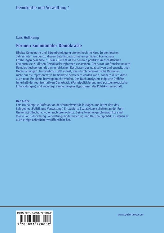 Produktbild: Formen kommunaler Demokratie