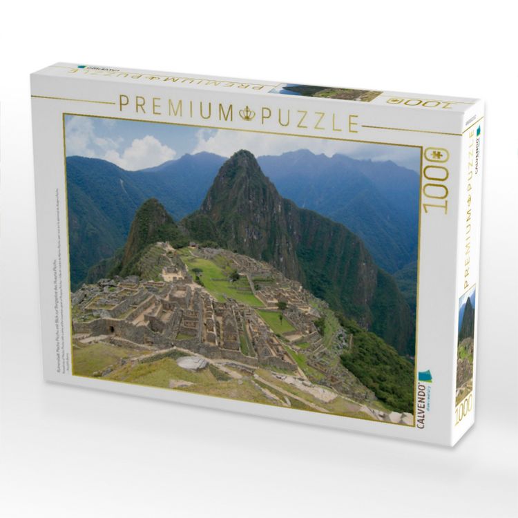 Produktbild: CALVENDO Puzzle Ruinenstadt Machu Picchu mit Blick zur Bergspitze des Huayna Picchu. | 1000 Teile Lege-Gr&ouml;&szlig;e 64x48cm Foto-Puzzle f&uuml;r gl&uuml;ckliche Stunden