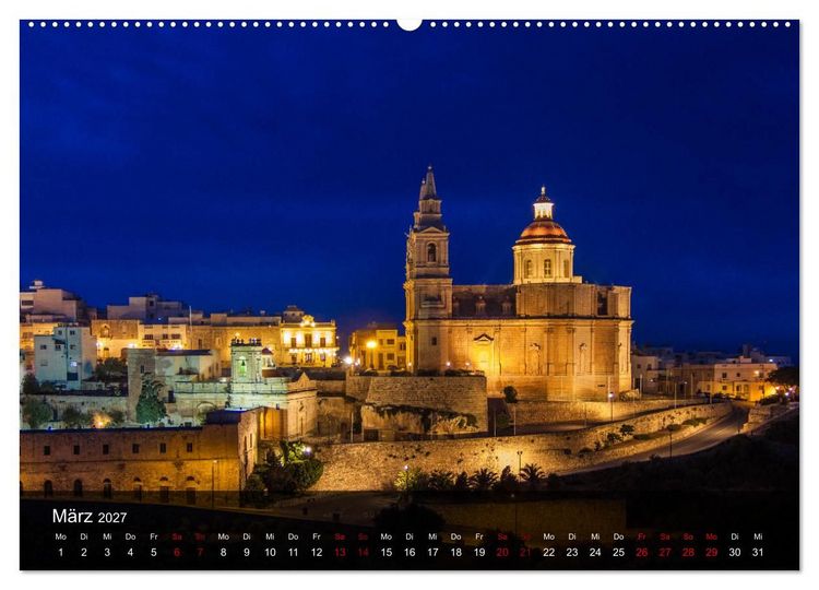 Produktbild: Malta entdecken Malta, Gozo, Comino (hochwertiger Premium Wandkalender 2027 DIN A2 quer), Kunstdruck in Hochglanz