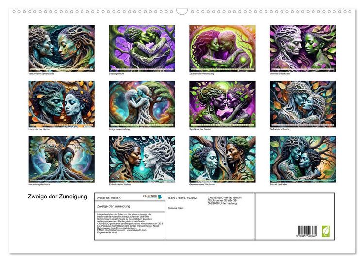 Produktbild: Zweige der Zuneigung (Wandkalender 2026 DIN A2 quer), CALVENDO Monatskalender