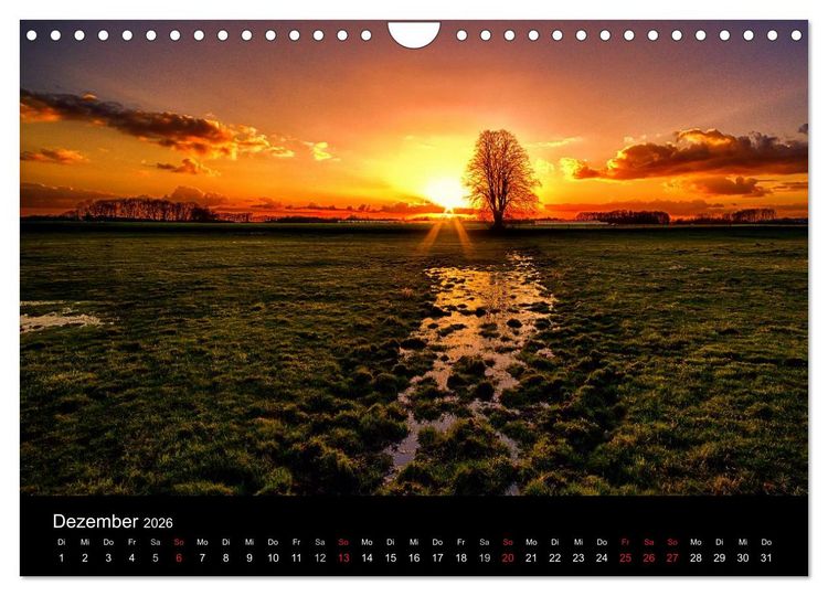 Produktbild: Die Farben des Niederrheins (Wandkalender 2026 DIN A4 quer), CALVENDO Monatskalender