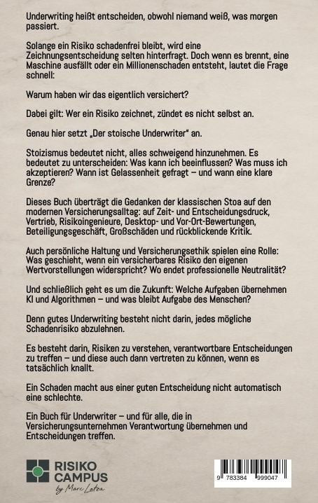 Produktbild: Der stoische Undwriter