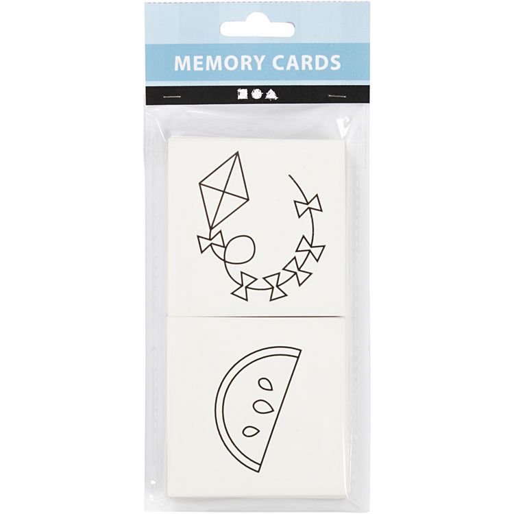 Produktbild: Creativ Company Memo Spiel, Gr&ouml;&szlig;e 7x7 cm, 400 g, Wei&szlig;, Set mit 2x13 Motive