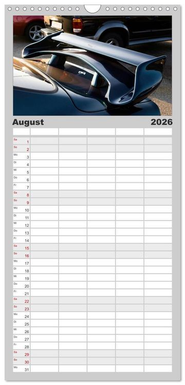 Produktbild: Familienplaner 2026 - Tuning Power mit 5 Spalten (Wandkalender, 21 x 45 cm) CALVENDO