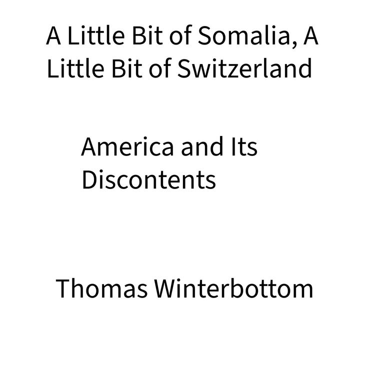 Produktbild: A Little Bit of Somalia, A Little Bit of Switzerland