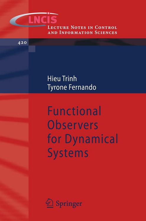 Produktbild: Functional Observers for Dynamical Systems