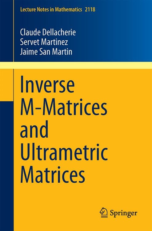 Produktbild: Inverse M-Matrices and Ultrametric Matrices