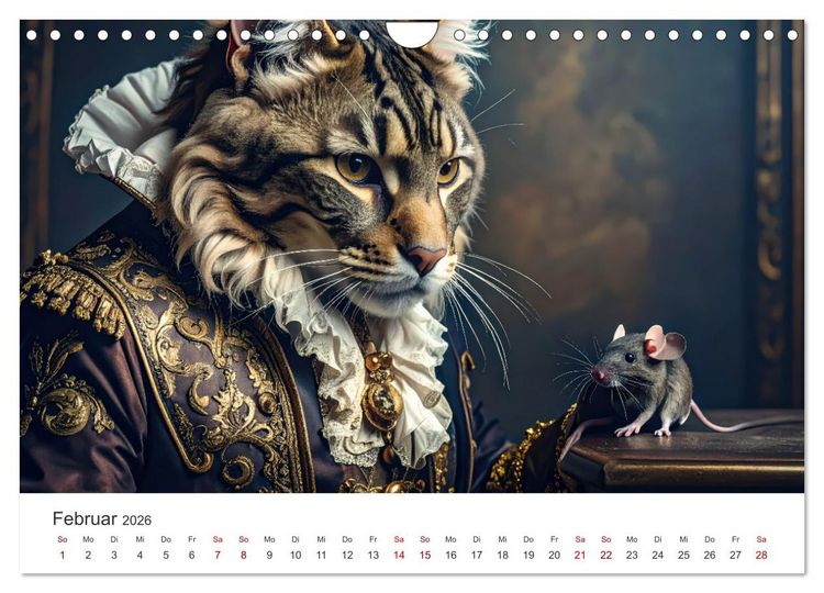 Produktbild: Kunst Katzen (Wandkalender 2026 DIN A4 quer), CALVENDO Monatskalender