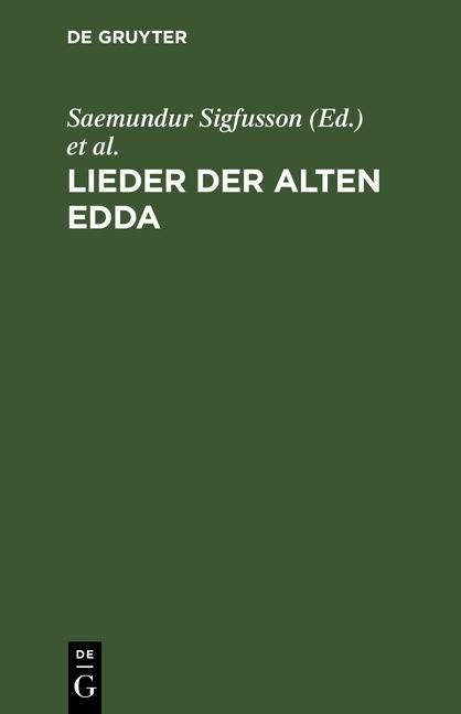 Produktbild: Lieder der alten Edda