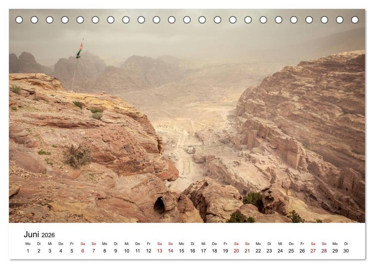 Produktbild: Reiseland Jordanien (Tischkalender 2026 DIN A5 quer), CALVENDO Monatskalender