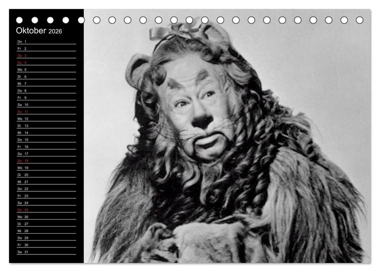 Produktbild: Kultfilme - schwarz-wei&szlig;e Klassiker (Tischkalender 2026 DIN A5 quer), CALVENDO Monatskalender
