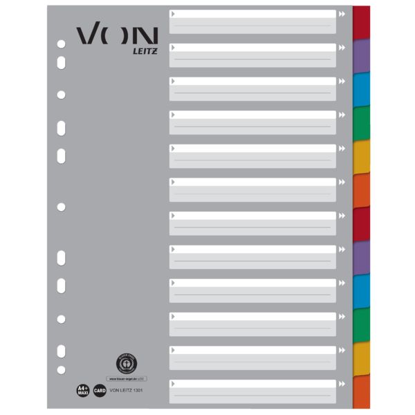 Produktbild: VON Karton-Register A4 Maxi 1-12