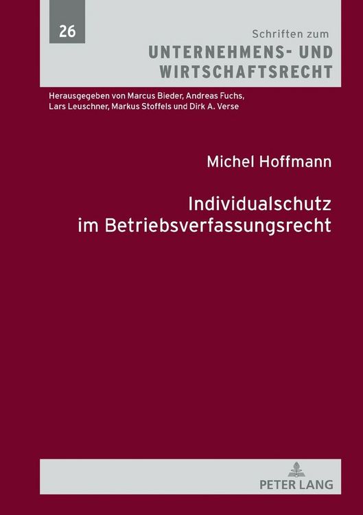 Produktbild: Individualschutz im Betriebsverfassungsrecht