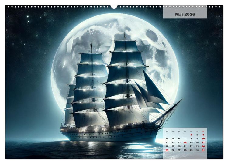 Produktbild: Die Befreiung der Flaschenschiffe - Historische Segelschiffe (Wandkalender 2026 DIN A2 quer), CALVENDO Monatskalender