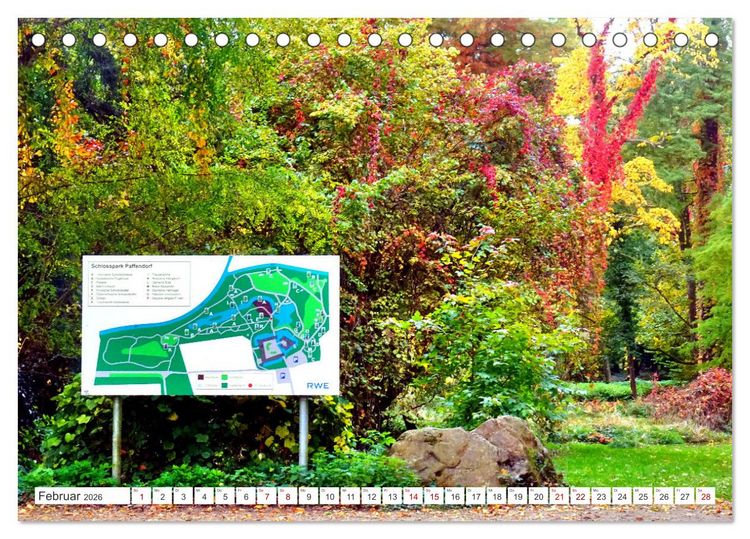 Produktbild: Gr&uuml;nes Paradies - Schlosspark Paffendorf (Tischkalender 2026 DIN A5 quer), CALVENDO Monatskalender