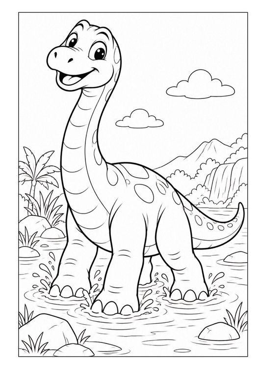Produktbild: Dino Malbuch f&uuml;r Kinder ab 4 Jahren mit 50 s&uuml;&szlig;en Ausmalbildern