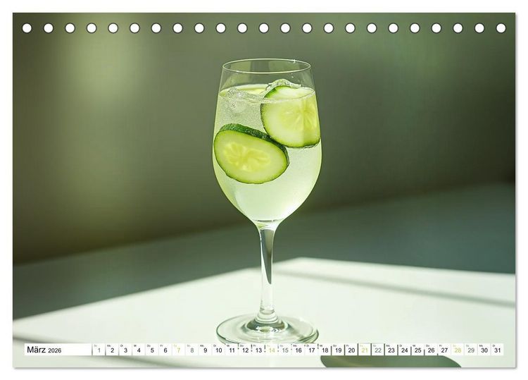 Produktbild: Dein Monat dein Cocktail (Tischkalender 2026 DIN A5 quer), CALVENDO Monatskalender