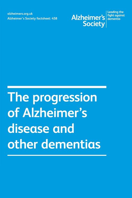 Produktbild: Alzheimer's Society factsheet 458