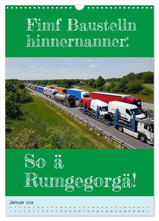 Produktbild: Ningeln&auml;sorum! Mundart und Dialekt Kalender Sachsen (Wandkalender 2026 DIN A3 hoch), CALVENDO Monatskalender