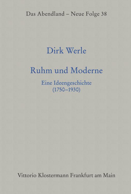 Produktbild: Ruhm und Moderne
