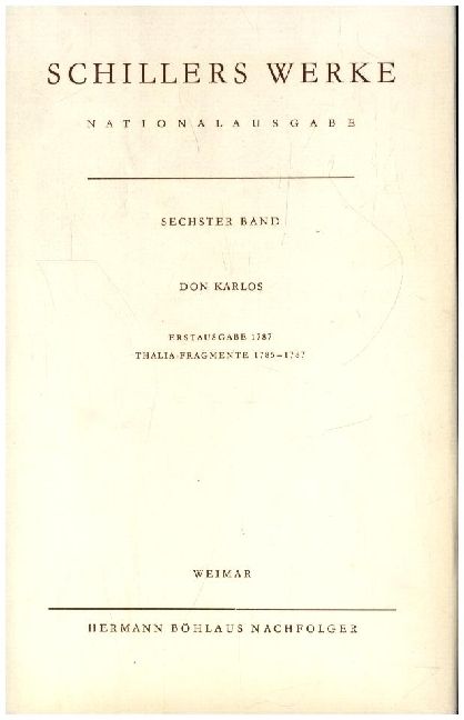 Produktbild: Schillers Werke. Nationalausgabe