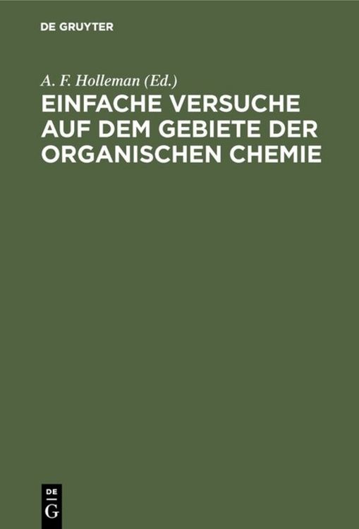 Produktbild: Einfache Versuche auf dem Gebiete der organischen Chemie