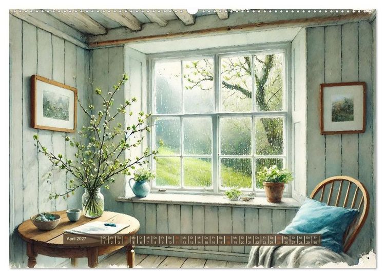 Produktbild: Im kleinen Cottage (hochwertiger Premium Wandkalender 2027 DIN A2 quer), Kunstdruck in Hochglanz