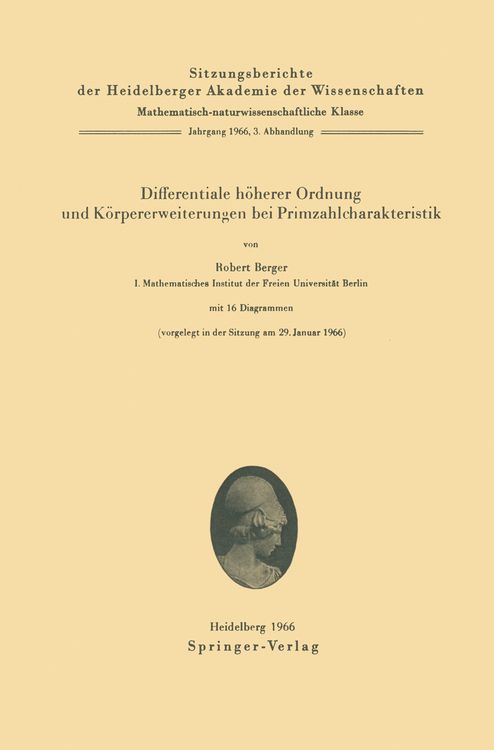 Produktbild: Differentiale h&ouml;herer Ordnung und K&ouml;rpererweiterungen bei Primzahlcharakteristik