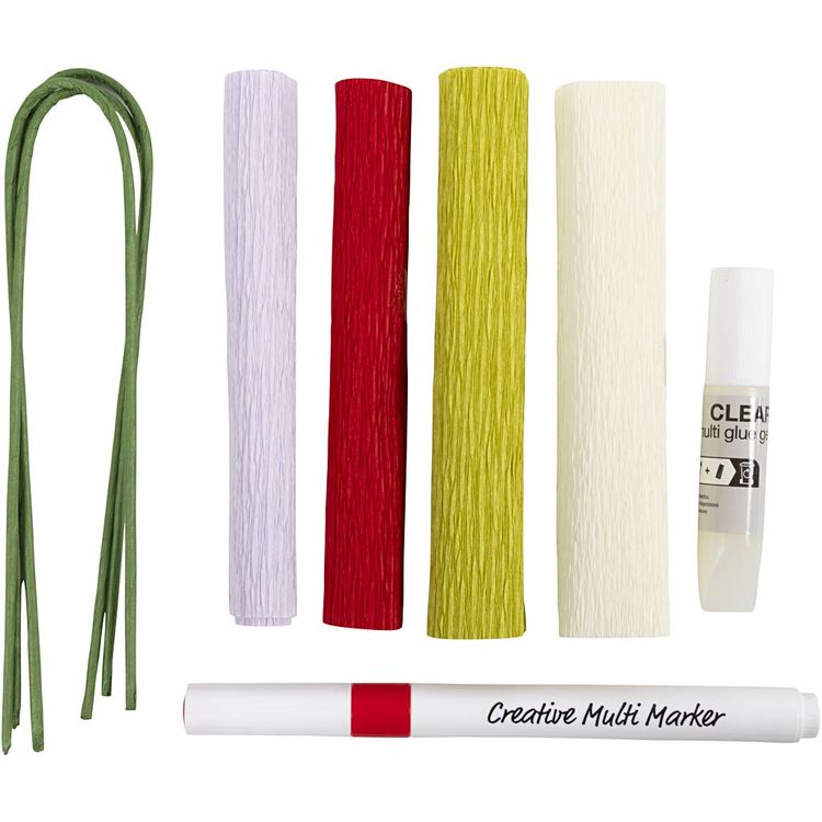 Produktbild: Creativ Company Mini Kreativ Set Krepppapier, Blumen, Pastellfarben