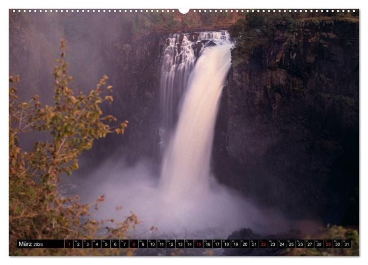 Produktbild: Victoria Wasserf&auml;lle, Mosi-oa-Tunya der "Donnernde Rauch" (Wandkalender 2026 DIN A2 quer), CALVENDO Monatskalender