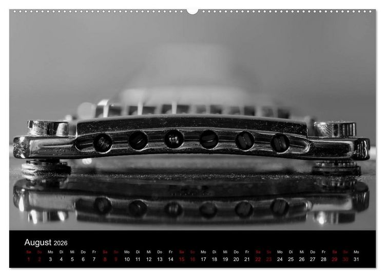 Produktbild: Regelwerke - Details alter E-Gitarren (hochwertiger Premium Wandkalender 2026 DIN A2 quer), Kunstdruck in Hochglanz