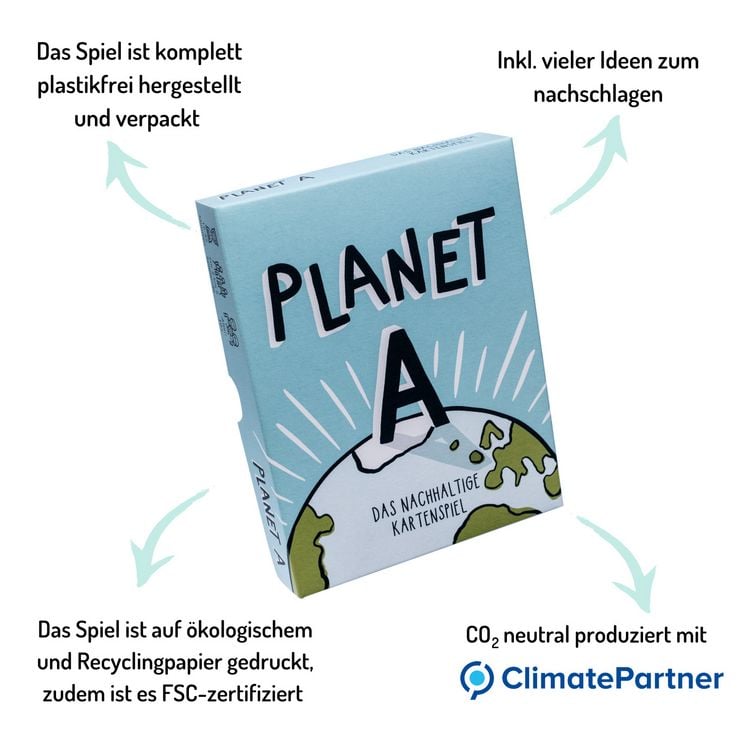 Produktbild: DENKRIESEN - Planet A - "Das nachhaltige Kartenspiel"