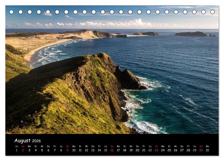 Produktbild: Sehnsucht nach Neuseeland (Tischkalender 2026 DIN A5 quer), CALVENDO Monatskalender