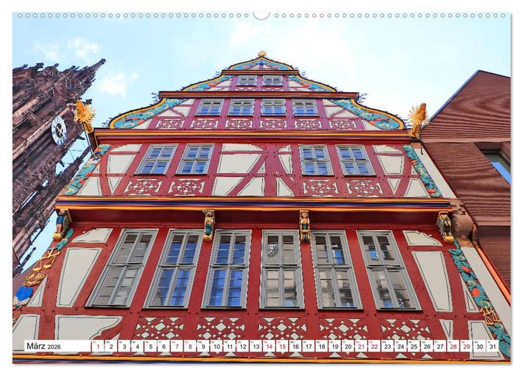 Produktbild: Frankfurt am Main die neue Altstadt vom Taxifahrer Petrus Bodenstaff (Wandkalender 2026 DIN A2 quer), CALVENDO Monatskalender
