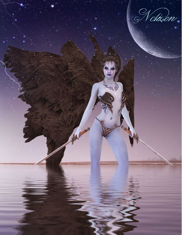 Produktbild: Fantasy Notizbuch: Aequae, die Schattenkriegerin - wei&szlig;e Seiten mit Eckmotiv