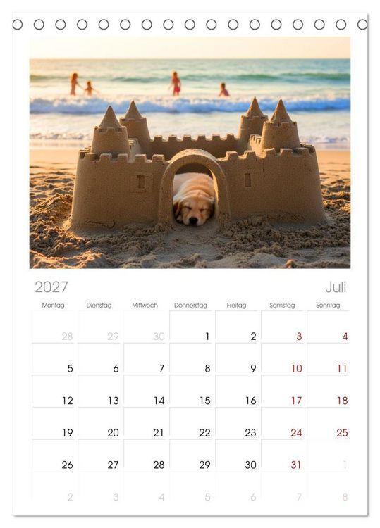 Produktbild: Tischplaner 2027 - Ideen in den Sand gesetzt (A5 Tischkalender zum Aufstellen) CALVENDO