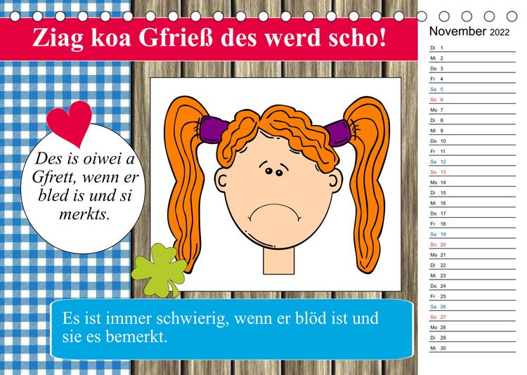 Produktbild: Des is f&uuml;a de Katz! Bairische Schpr&uuml;ch' und Redensart (Tischkalender 2022 DIN A5 quer)